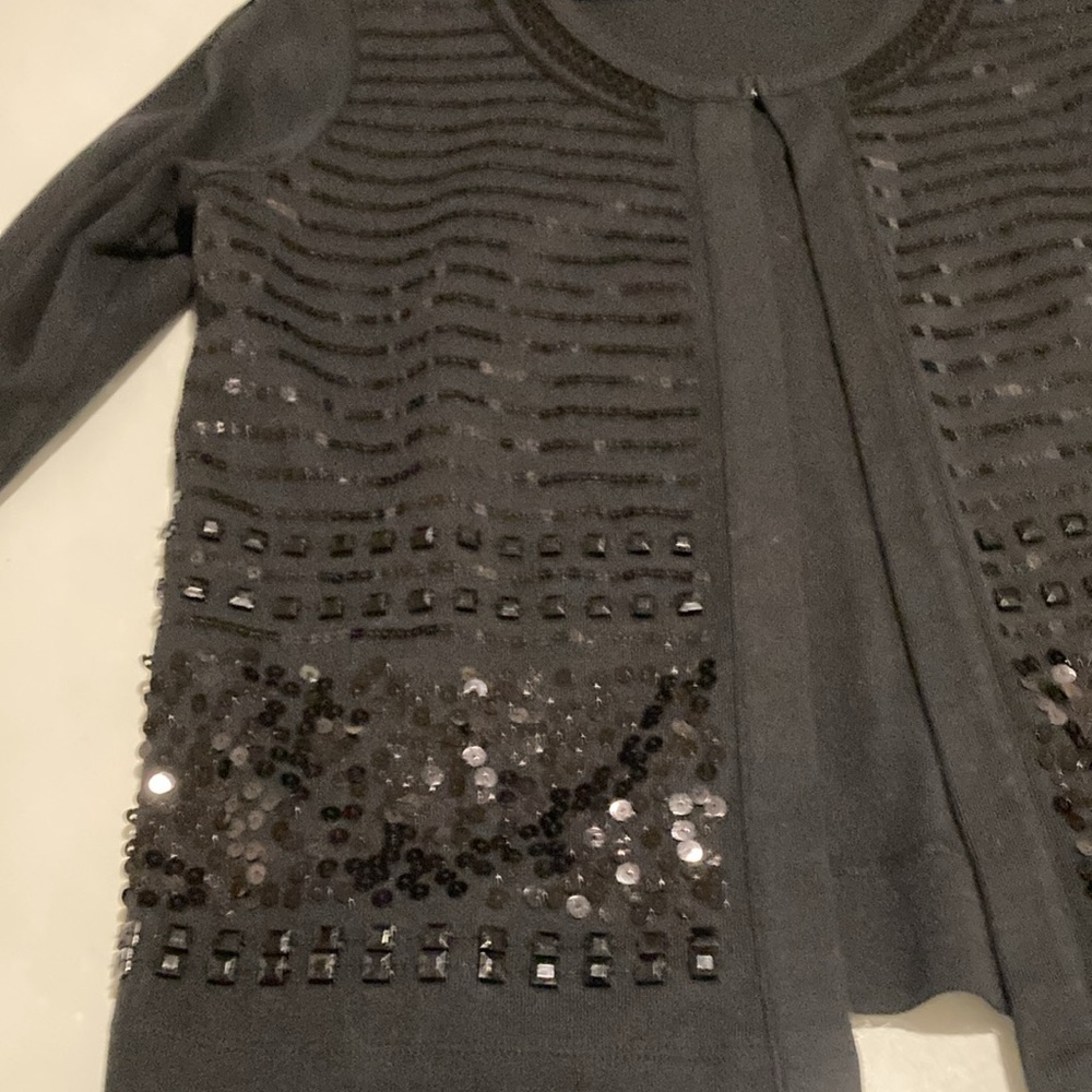 Rafaella sz L jeweled cardigan